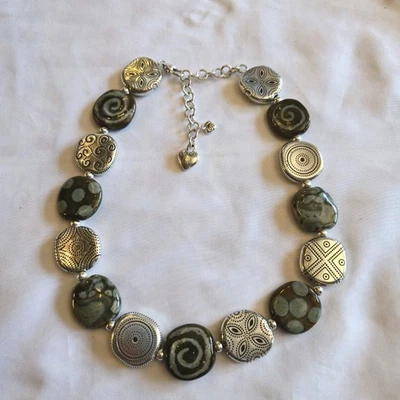 Brighton Kenya Kazuri Necklace Signed Artisan Handcrafted Beads Tribal  - Image 1 of 4