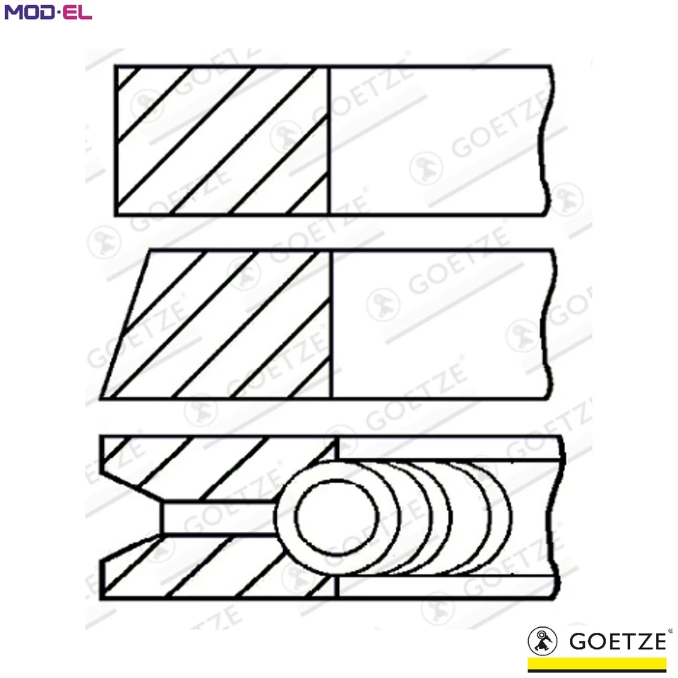 4x PISTON RING KIT 08-961807-00 FOR A/TG10G10AG10T 1.0L 3cyl G13BBG13A 1.3L - Image 1 of 4