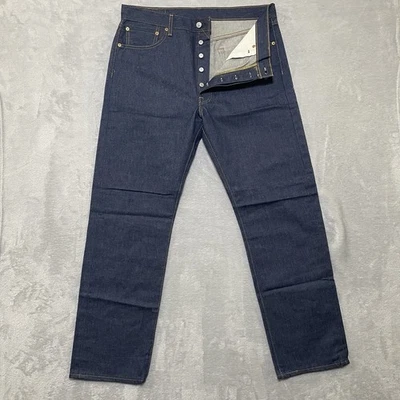 LEVI'S MEN'S 501 STANDARD ORIGINAL FIT JEANS - RIGID COTTON DENIM - 35X32 - NEW - Image 1 of 4