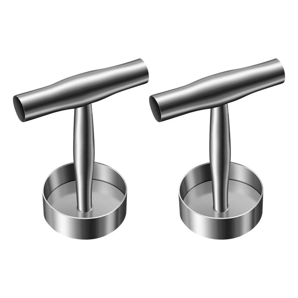  Pressa per hamburger da 2 pezzi: Pressa per hamburger in acciaio inossidabile - - Immagine 1 di 4