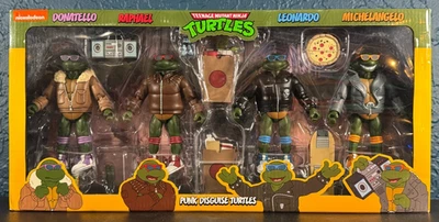 NECA TMNT Teenage Mutant Ninja Turtles (Cartoon) Punk Disguise Turtles 4-Pack - Image 1 of 4