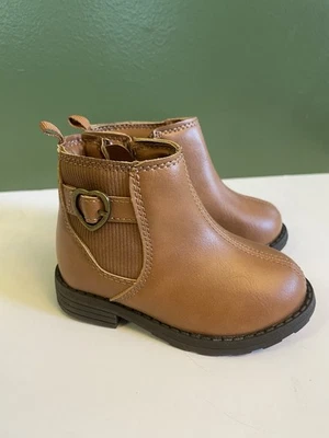 Toddler Carters Boots Size 5 Brown Faux Leather . Excellent Condition - Image 1 of 4