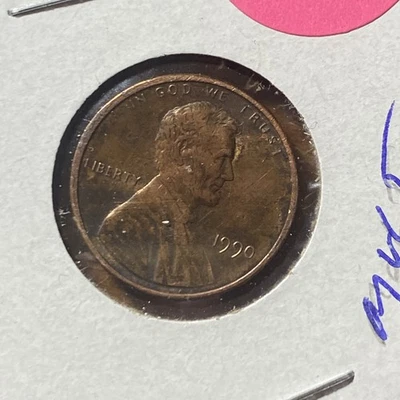 1990 Multi Error Lincoln Penny No Mint Mark - Image 1 of 3