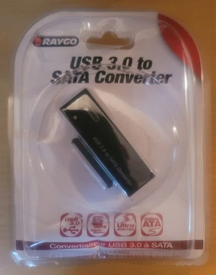 NEW RAYGO USB 3.0 TO SATA Converter 2.5" 3.5" Hard Drive SSD SuperSpeed 5gbps - Image 1 of 3
