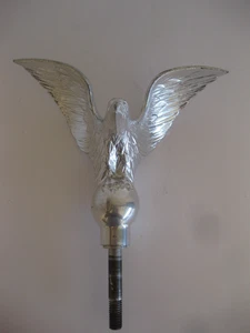 Cast Aluminum Silver Eagle Flag Pole Topper Threaded Post - Picture 1 of 10