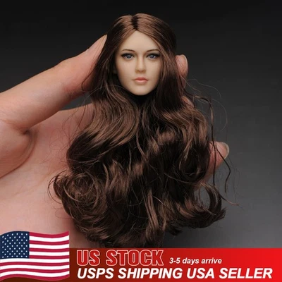 1/6 YMT026D Girl Head Sculpt Carved For 12" Female PH TBL Action Figure Body Toy - Image 1 of 4