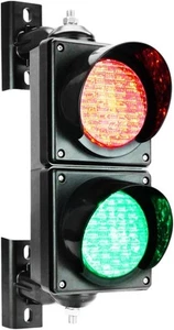BBMI 100mm(4inch) Traffic Light, AC85-265V Red/Green Stop and Go Black  - Picture 1 of 7