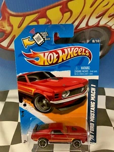 Hot Wheels 2012 Muscle Mania - Ford 8/10 118 '70 Mustang Mach 1 RED MC5 - Picture 1 of 1
