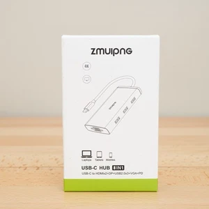 Zmuipn USB-C Docking Station 8-in-1 Dual HDMI DP USB 3.0 Hub for Laptop - Picture 1 of 11