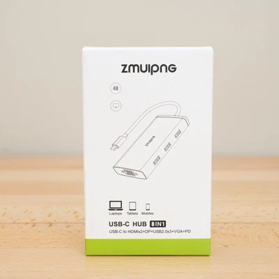 Zmuipn USB-C Docking Station 8-in-1 Dual HDMI DP USB 3.0 Hub for Laptop - Image 1 of 4