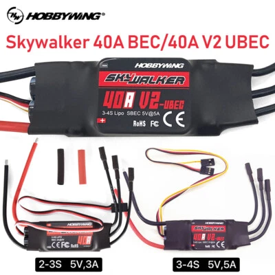 Hobbywing Brushless ESC 40A V2 Drone ESC BEC/UBEC For RC Quadcopter Helicopter - Image 1 of 4