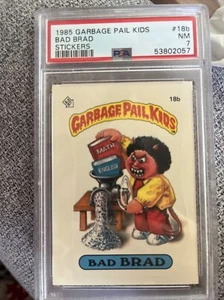 1985 Topps Garbage Pail Kids Series 1 BAD BRAD #18b Matte PSA 7 NM - Picture 1 of 2