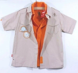 Shilav Jungen Hemd Set Khaki & Orange 4T Explorer Bee Neu mit Etikett NEU Knopf - Bild 1 von 12