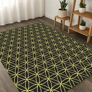 Children Rug, Playroom Mat, Kids Room Decor, Modern Carpet, Flower Pattern - Picture 1 of 10