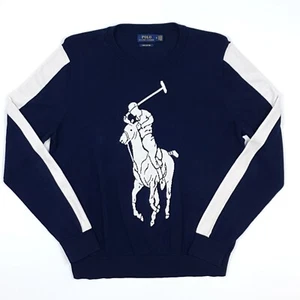 Polo Ralph Lauren Jersey Pequeño Hombres Grande Pony Pima Algodón Suéter Azul Marino Caja - Imagen 1 de 20