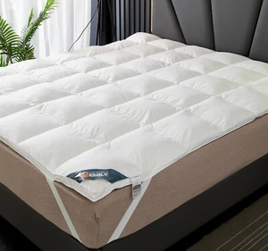 Large 7 FT Emperor Mattress Topper Cluster Ball Fibre Filled 4" Thick Enhancer - Picture 1 of 11