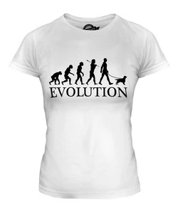 FIELD SPANIEL EVOLUTION DES MENSCHEN UND HUND DAMEN T-SHIRT TEE SHIRT TOP - Picture 1 of 14