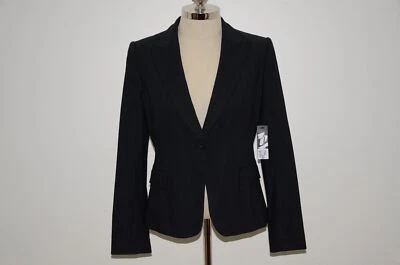 Saks Fifth Avenue Signature Collection Viscose & Wool Striped Blazer Jacket 10 Foto 1 de 4