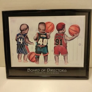 NBA Barkley Kemp & Rodman Board Of Directors Print Kenneth Gatewood 8x10 Framed - Picture 1 of 8