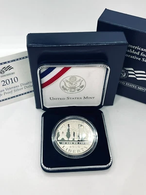 2010 American Veterans Disabled for Life Commemorative 90% Silver Dollar - Image 1 of 4