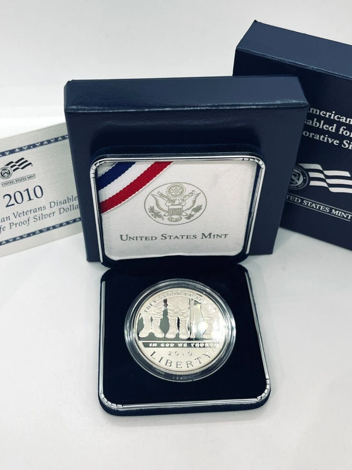 2010 American Veterans Disabled for Life Commemorative 90% Silver Dollar - Image 1 of 4