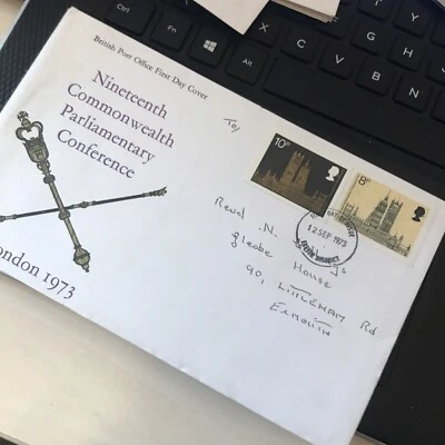 GB Stamps 1973 GPO FDC First Day Cover 19th Parliamentary Conference Exeter Pmk - Image 1 of 2