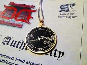 AUTHENTIC PSYCHIC PROTECTION TALISMAN SOLID BRASS Finbarr Occult Magic Amulet - Picture 1 of 5