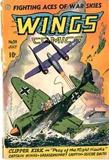Wings Comics  # 59   GOOD   July 1945   Cover detached & badly chipped