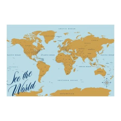 Path Travel Map with Push Pins - Image 1 of 4