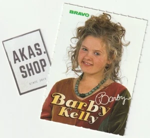 Barby Kelly Family 1997 BRAVO Autógrafo Alemán Firma Tarjeta de Identificación Tarjetas Estelares RARO - Imagen 1 de 2