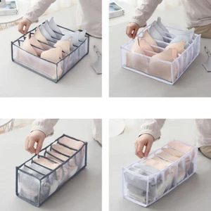 Foldable Drawer Organizer Closet Storage Box Clothes Drawer Mesh Separation Case - Picture 1 of 12