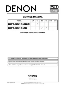 Service Manuel D'Instructions pour Denon DBT-3313 - Picture 1 of 1