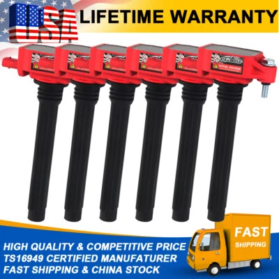 6X Bobinas de encendido UF648 para Chrysler 300 Dodge Charger Jeep Ram V8 Grand Caravan Foto 1 de 4