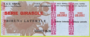 ZA1038   - Vecchio  BIGLIETTO PARTITA  CALCIO -  1975/1976: Napoli - Picture 1 of 2