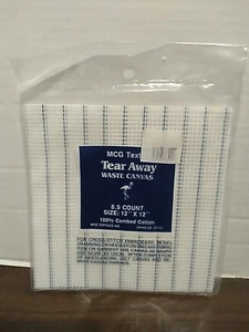VTG Cross Stitch Embroidery GRAPH CANVAS 12x12 MCG TEXTILES 8.5 count Tear Away - Picture 1 of 4