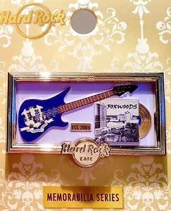 Pin de guitarra Hard Rock Cafe Foxwoods 3D serie Memorabilia 2021 bandera - Imagen 1 de 1