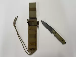 NEW Benchmade Nimravus 141SBKSN Combo Fixed Blade Tanto Knife Coyote w/ Sheath - Picture 1 of 9