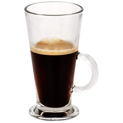 Juego de 4 tazas de vidrio de whisky, té y café irlandés Asda de 10 OZ con mango Foto 1 de 4