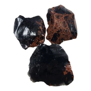 Obsidian Mahogany Natural Stones Oregon 220.1 grams. 3 Piece Lot - Picture 1 of 2