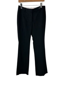 Women's Michael Kors Black Fly Zipper 6 Button Waist Dress Stripe Slacks 30x32 - Picture 1 of 20