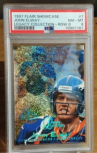 1997 Flair Showcase Legacy Collection Row 0 #7 John Elway SP HOF 077/100 PSA 8 - Bild 1 von 4