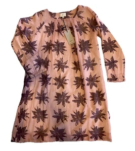 $176 Nuevo con Etiquetas Vestido Kin Studio Tilda 12 Lana Gasa Algodón Orgánico Comercio Justo Rosa - Imagen 1 de 2