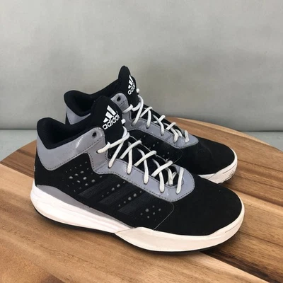 Adidas Outrival Basketball Shoes High Top Sneakers Athletic Black Gray Youth 2 - Image 1 of 4