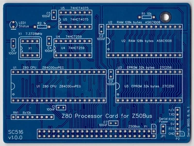 SC516 – Z80 processor card (CPU. memory, clock) - Bild 1 von 2