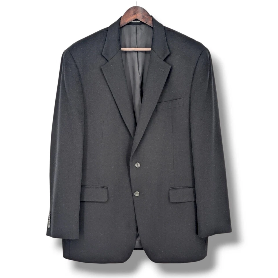 Chaps шерсти шелк кашемир Мужская Sport пальто Blazer куртка классический черный 44L - Изображение 1 из 4