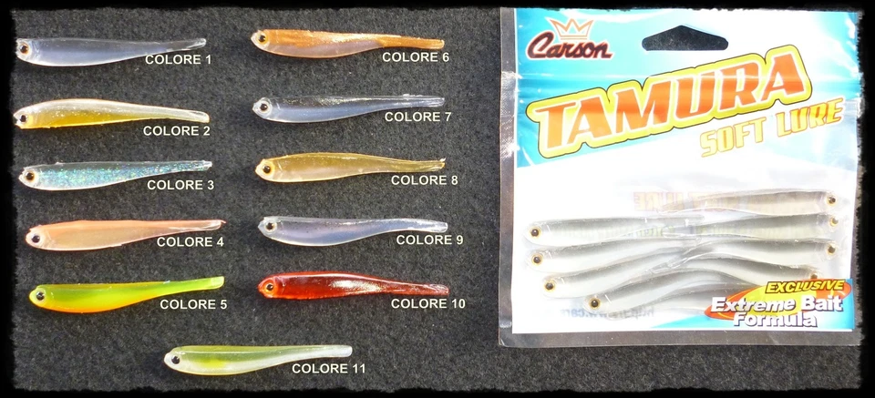 PESCIOLINI ARTIFICIALI SHAD SPINNING TROTA BASS SPIGOLA ROCKFISHING ESCHE PESCA - Immagine 1 di 1