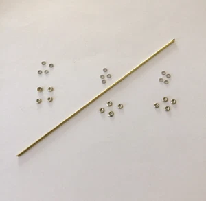 12 factory-like small Nickel Silver cup washers/collars/pins for straight razors - Foto 1 di 12