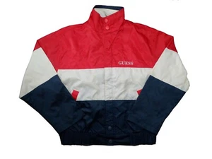 Chaqueta Vintage Guess1 Rompevientos Cremallera Sudadera con Capucha Bombardero Años 80 Años 90 - Imagen 1 de 9