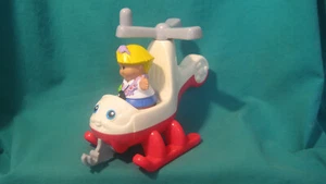 2001 Fisher-Price Mattel Happy Face Helicopter with Little People Pilot - Picture 1 of 4