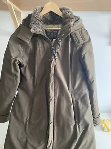 Woman Woolrich coat XL Never Worn, Very Warm And Waterproof, With Rabbit Fur - Picture 1 of 7